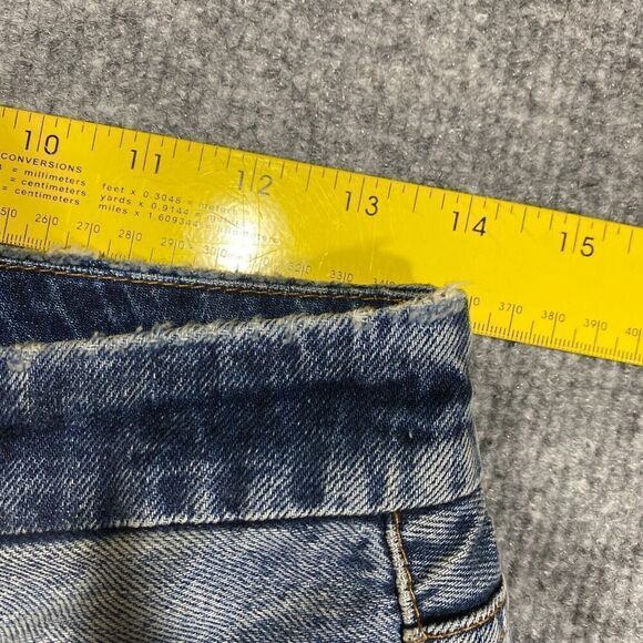 Good American Jeans Good Boy Womens 4/ 27 Denim Distressed Straight Split Hem - Picture 4 of 15